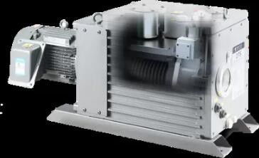 255m³/h  Oil Lubricated Dual Stage Rotary Vane Vacuum Pump Compact Size Painting Surface