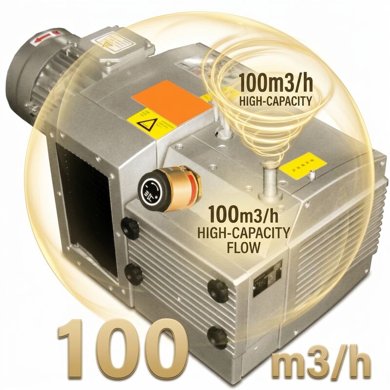 60 m³/h，rotary vane low-pressure compressor,oil-free, air-cooled,KDE60